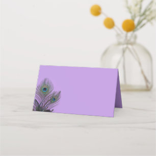 Elegant Peacock Folded Place Cards