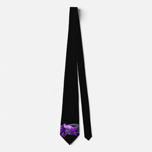 ELEGANT PEACOCK IN PURPLE AND BLACK TIE (Front)