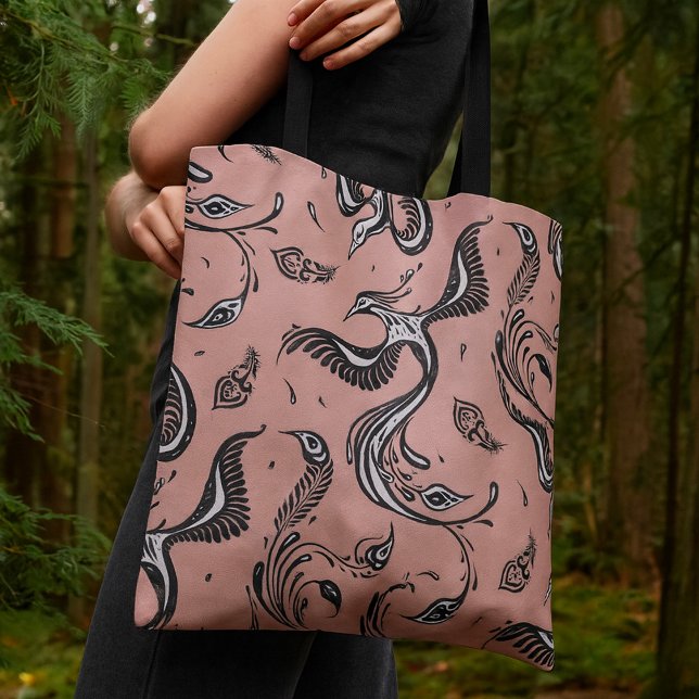 Elegant Peacock Pattern Boho Chic Tote Bag (Creator Uploaded)
