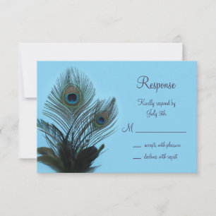 Elégant Peacock RSVP (turquoise)