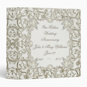 Elegant Pearl 30th Wedding Anniversary Binder