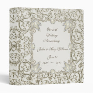 Elegant Pearl 30th Wedding Anniversary Binder
