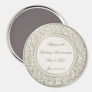 Elegant Pearl 30th Wedding Anniversary Magnet