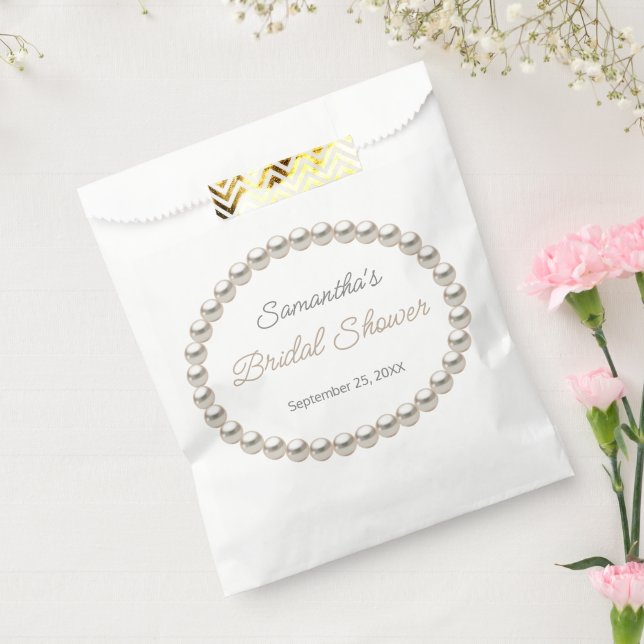 Elegant Pearl Bridal Shower Favour Bag (Sealed)