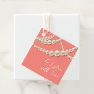 Elegant Pearl Gift Tag – "To (Name), With Love"