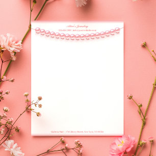 Elegant Pearl Jewellery Letterhead Template
