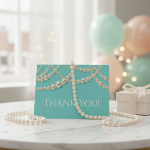 Elegant Pearl Thank You Card