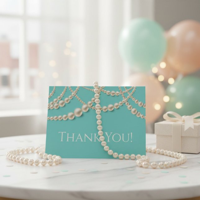 Elegant Pearl Thank You Card (Creator Uploaded)