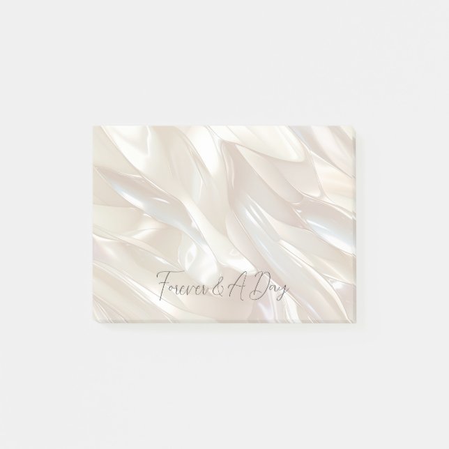 Elegant Pearl White Shell Abstract Post-it Notes (Front)