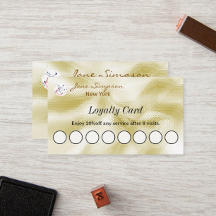 Elegant Pearlescent Gold Texture Loyalty Card