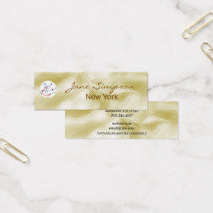 Elegant Pearlescent Gold Texture Profile Card