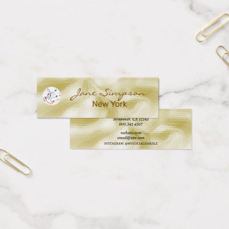 Elegant Pearlescent Gold Texture Profile Card