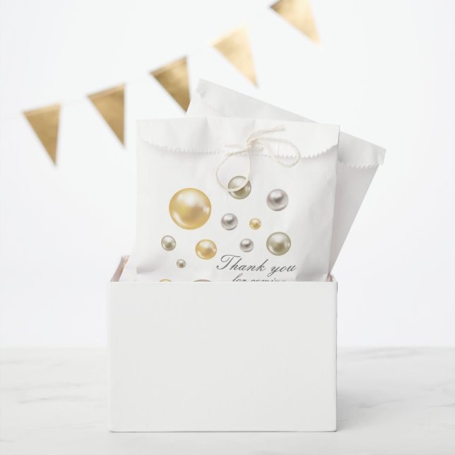 Elegant Pearls and prosecco bridal shower  Favour Bag (Party)