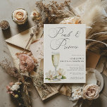 Elegant Pearls and Prosecco  Bridal Shower  Invitation<br><div class="desc">Elegant Pearls and Prosecco Bridal Shower Invitation</div>