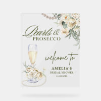 Elegant pearls and prosecco Bridal Welcome 
