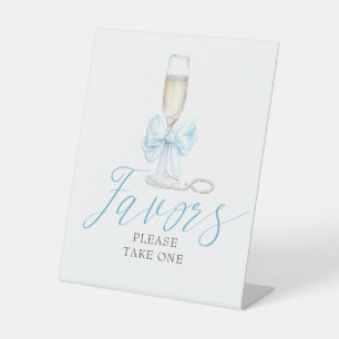 Elegant Pearls and Prosecco Coquette Favours Sign