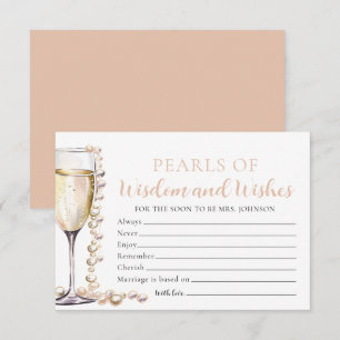 Elegant Pearls and Prosecco Pearls of Wisdom Card