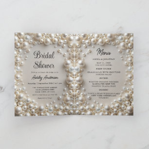 Elegant Pearls Bridal Shower Invitation
