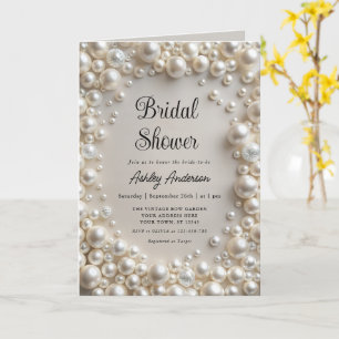 Elegant Pearls Bridal Shower Invitation