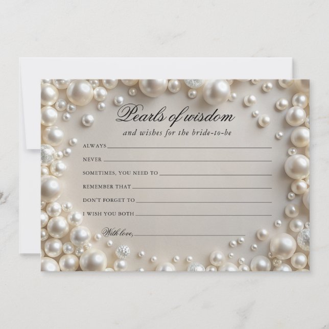 Elegant Pearls of Wisdom Card (Front)