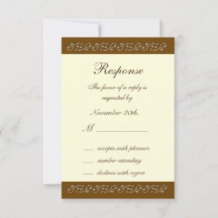 Elegant Pearls on Ivory RSVP