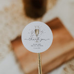 Elegant Pearls & Prosecco Bridal Shower  Classic Round Sticker<br><div class="desc">Add a touch of sophistication to your bridal shower favours with our Elegant Pearls & Prosecco Classic Round Stickers! These beautifully designed stickers are the perfect way to add a personalized touch to your bridal shower decorations, gifts, favours, and more. Featuring a timeless design of elegant pearls and a celebratory...</div>