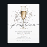 Elegant Pearls Prosecco Bridal Shower Invitation<br><div class="desc">Elegant Pearls Prosecco Bridal Shower Invitation</div>