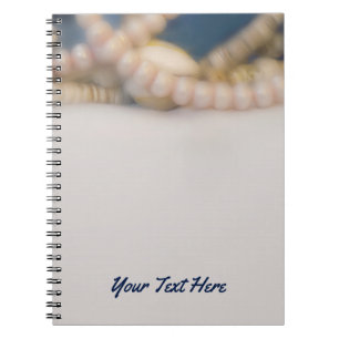 Elegant Pearls & Sea Shells Beach Personalized Notebook