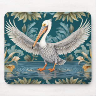 Elegant Pelican Bird Tropical Paradise Mouse Pad