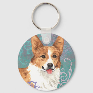 Elegant Pembroke Welsh Corgi Keychain