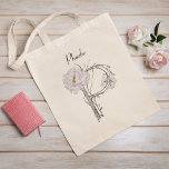 Elegant Peonies Floral Monogram P Custom Tote Bag<br><div class="desc">This beautifully crafted tote bag features a 'P' monogram adorned with peonies and vines. Perfect for a personalized and elegant accessory.</div>