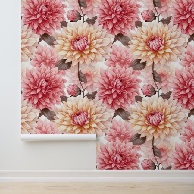 Élégant Peonies papier peint floral (Application)
