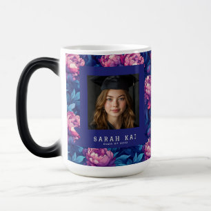 Elegant Peonies Pattern Son Graduation Gift Magic Mug