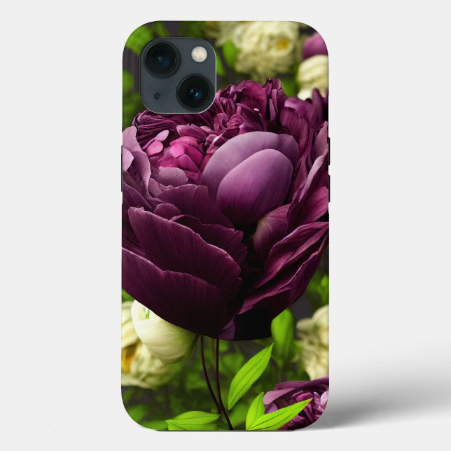 Elegant Peonies & Roses Phone Case (Back)