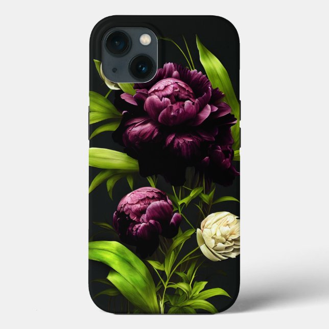 Elegant Peonies & Roses Phone Case (Back)