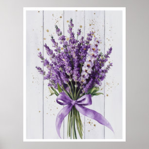 Elégant Peony Bouquet Watercolor Wall Art & Poster