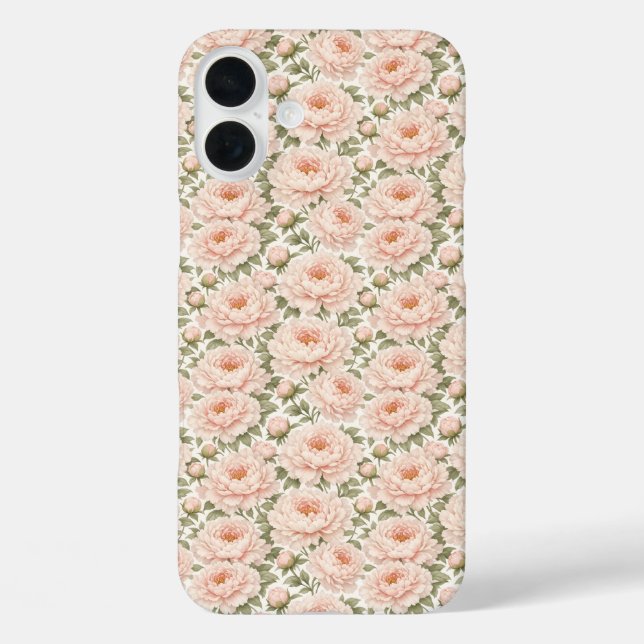 Elegant Peony Floral Pattern Case-Mate iPhone Case (Back)