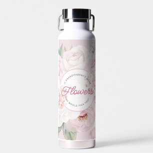 Elegant Peony Flowers Grandparents We'd Pick You Water Bottle