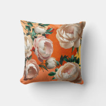 Elegant Peony Throw Pillow Floral Home Décor