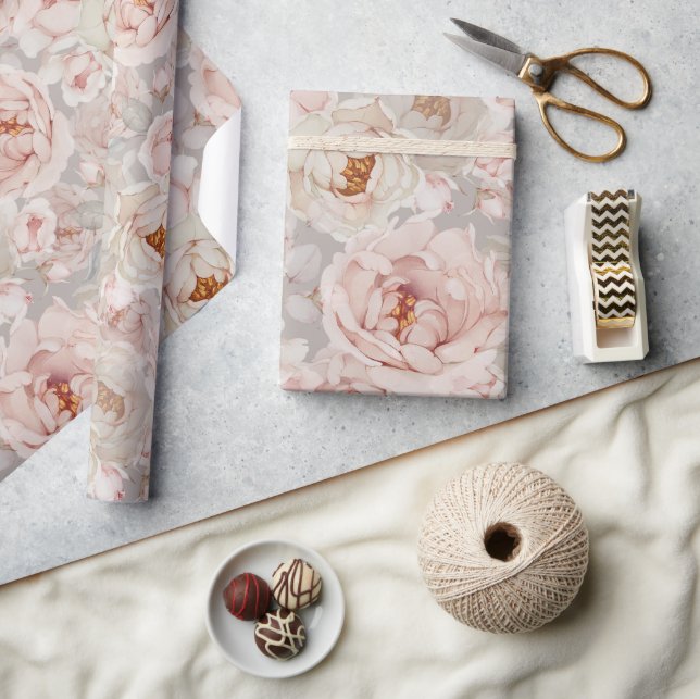 Elegant Peony Wrapping Paper (Crafts)
