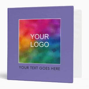 Elegant Periwinkle Blue Binder Add Business Logo