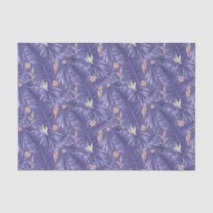 elegant periwinkle floral tiled pattern tissue paper