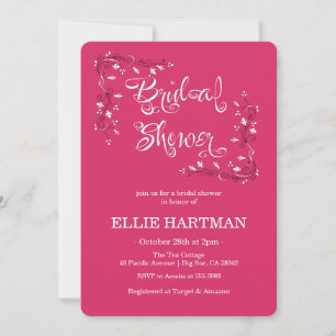 Elegant Periwinkle Wildflower Bridal Shower Invitation