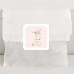 Élégant Perles et Autocollant de Réception de Mari