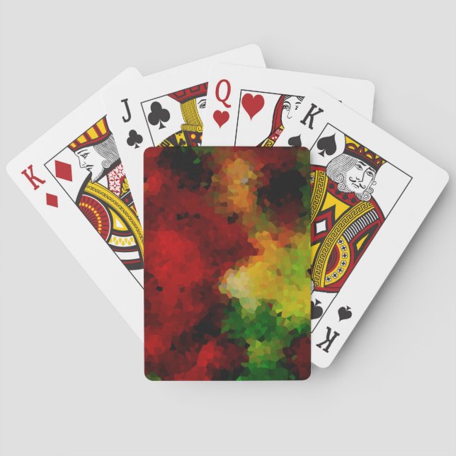 Elegant, personal card, multi-coloured, abstract playing cards (Back)