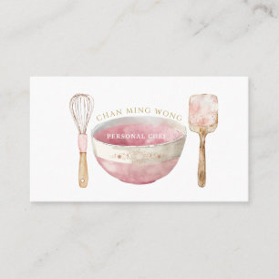 Elegant Personal Chef Caterer Business Card
