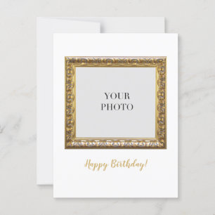 Elegant Personal Photo Happy Birthday Postcard