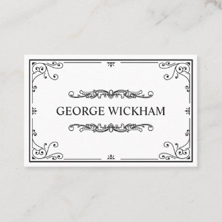Elegant Personal Vintage Victorian Business Card