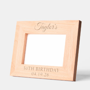 Elegant Personalized 50th Birthday Etched Frames