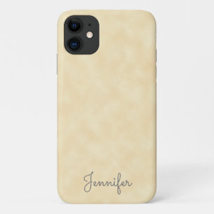 Elegant Personalized Antique Parchment iPhone 11 Case